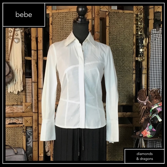 bebe Tops - Professional Dress Work Career Suit Button Up Down